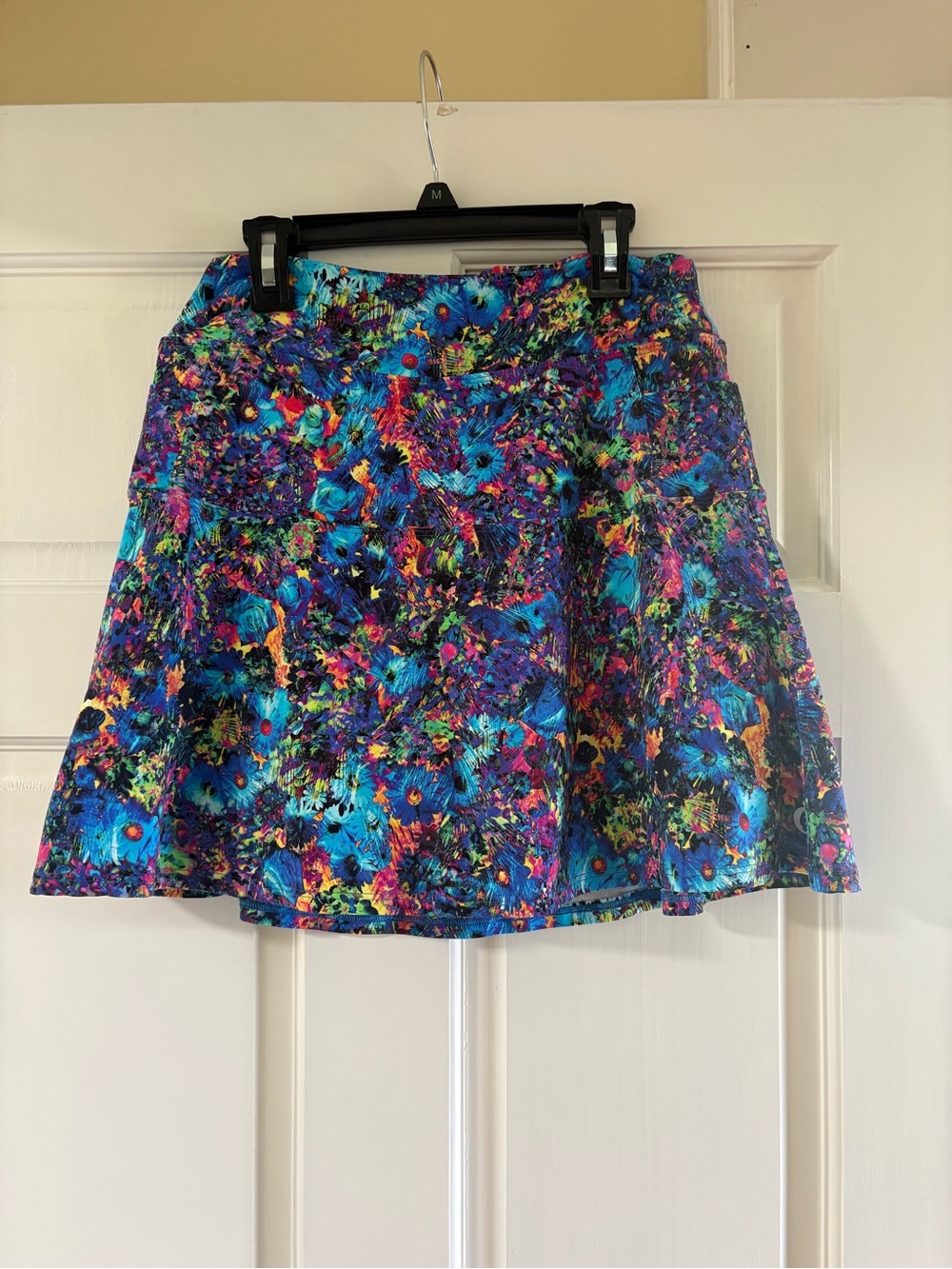 Blue Multi Floral Circle Skirt